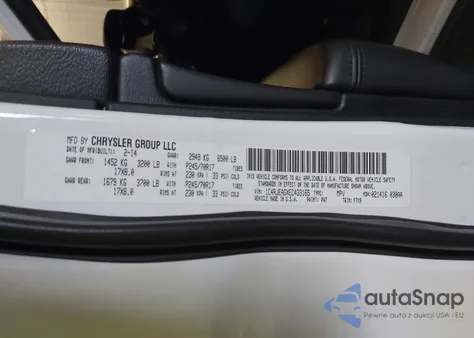 2014 Jeep Grand Cherokee Laredo z USA, uszkodzony, nr VIN 1C4RJEAGXEC433165